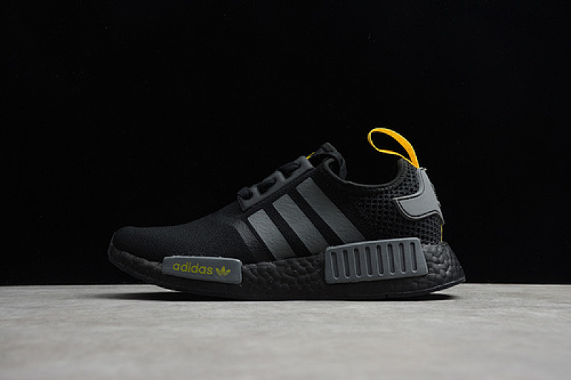 NMD R1 SHOES CORE BLACK/CORE BLACK/YELLOW · B8303, photo 1
