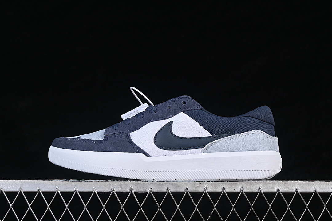 Unbranded [DV5477-404]-[FORCE 58 SIMPLE RETRO SKATE SHOES WHITE/NAVY BLUE/GREY]-[WOMAN:36-39]-[MAN:40-45], photo 1