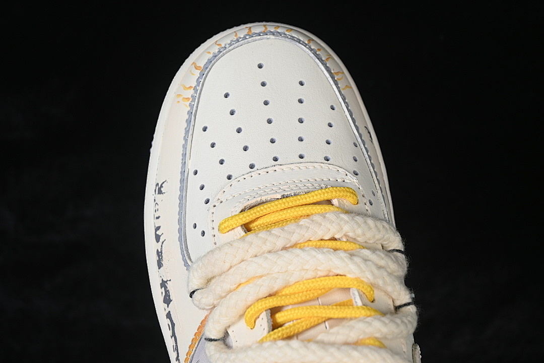 Nike [DB3301-101]-[AIR FORCE 1 07 LOW CASUAL SHOES PINK/WHITE/ORANGE/BLACK]-[WOMAN:39]-[MAN:40-45] - Image 9