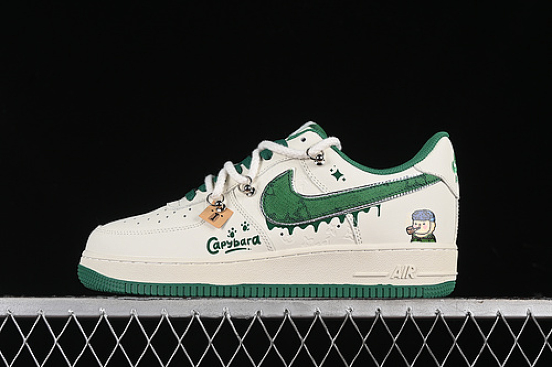 Nike Nike AIR FORCE 1 07 LOW CAPYBARA VAN GOGH WHITE/GREEN · LV0506-330, photo 1