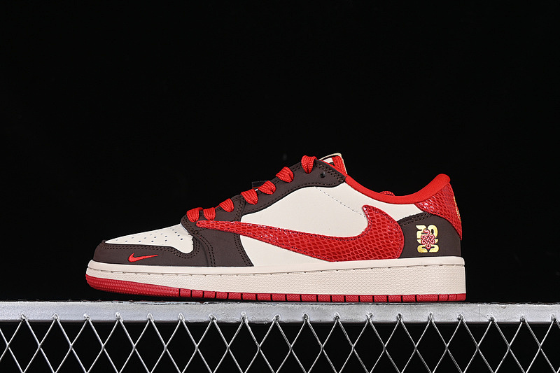 Jordan TRAVIS SCOTT X FRAGMENT DESIGN AIR Jordan 1 LOW OG SP RED/BROWN/BEIGE · CH6336-020, photo 1