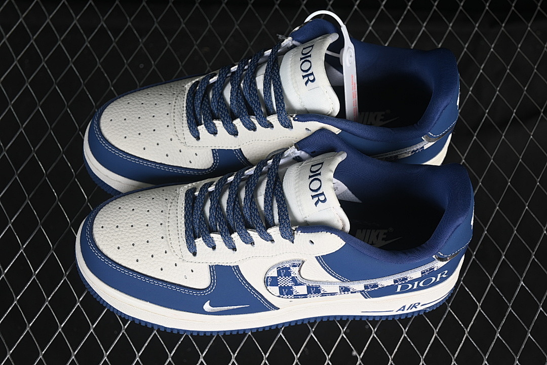 Nike [DF0188-103]-[AIR FORCE 1 07 LOW CASUAL SNEAKERS NAVY BLUE/WHITE]-[WOMAN:36-39]-[MAN:40-45] - Image 10