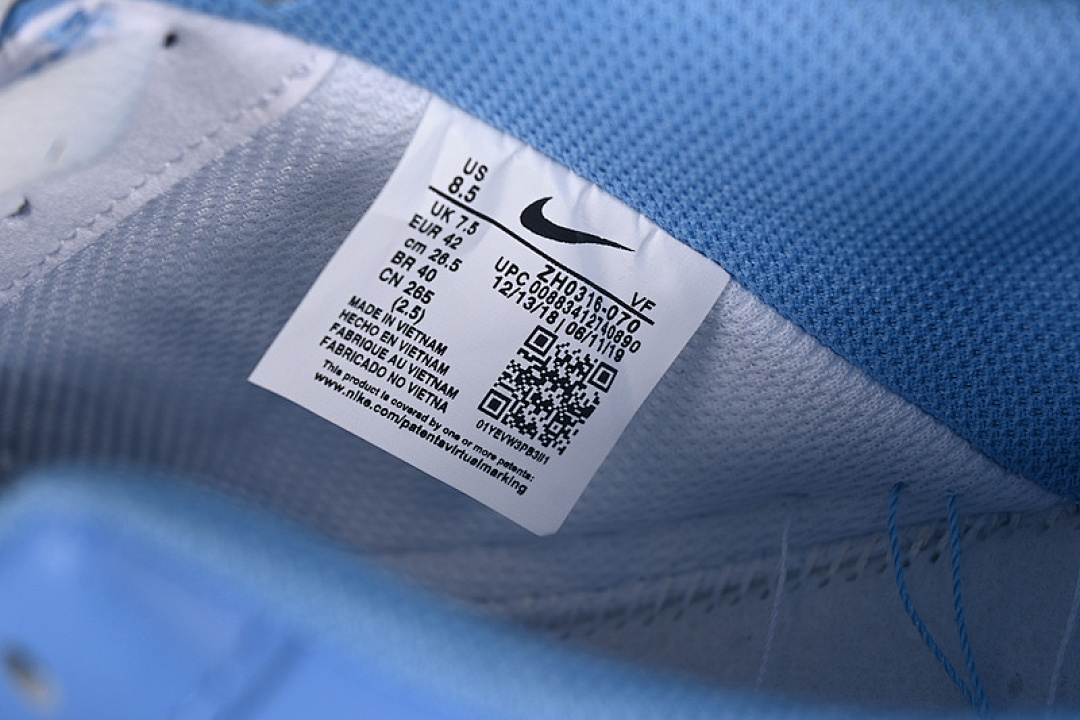 Nike [ZH0316-070]-[AIR FORCE 1 07 LOW WHITE/BLUE/SILVER]-[WOMAN:36-39]-[MAN:40-45] - Image 6