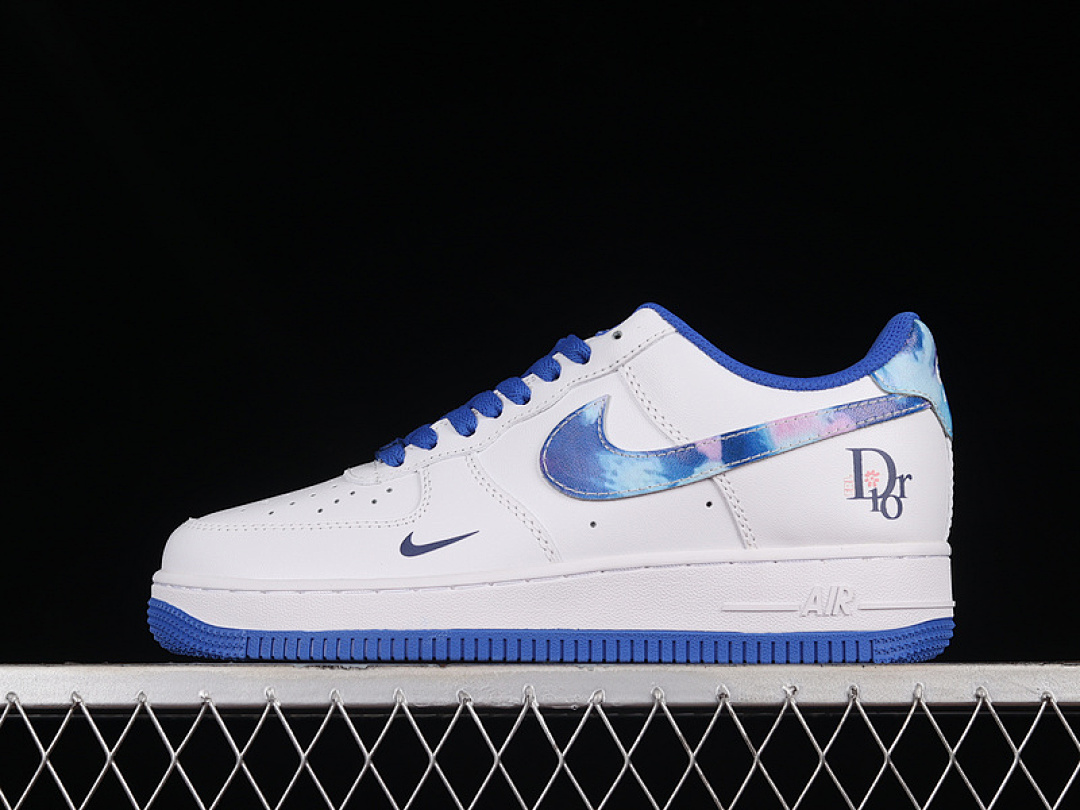 Nike [DC8873-111]-[DI*OR X AIR FORCE 1 LOW 07 WHITE/DARK BLUE]-[WOMAN:36-39]-[MAN:40-45], photo 1