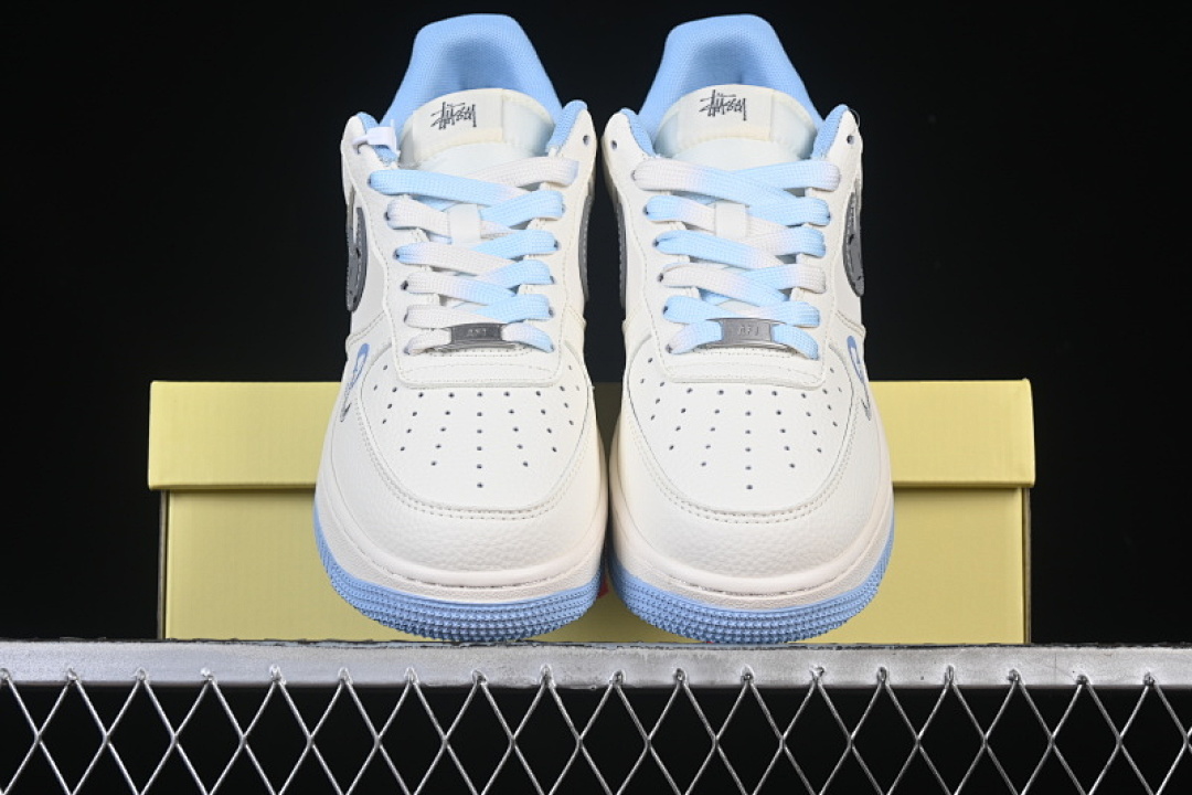 Nike [QW5606-269]-[AIR FORCE 1 07 LOW WHITE/GREY/BLUE]-[WOMAN:36-39]-[MAN:40-45] - Image 13