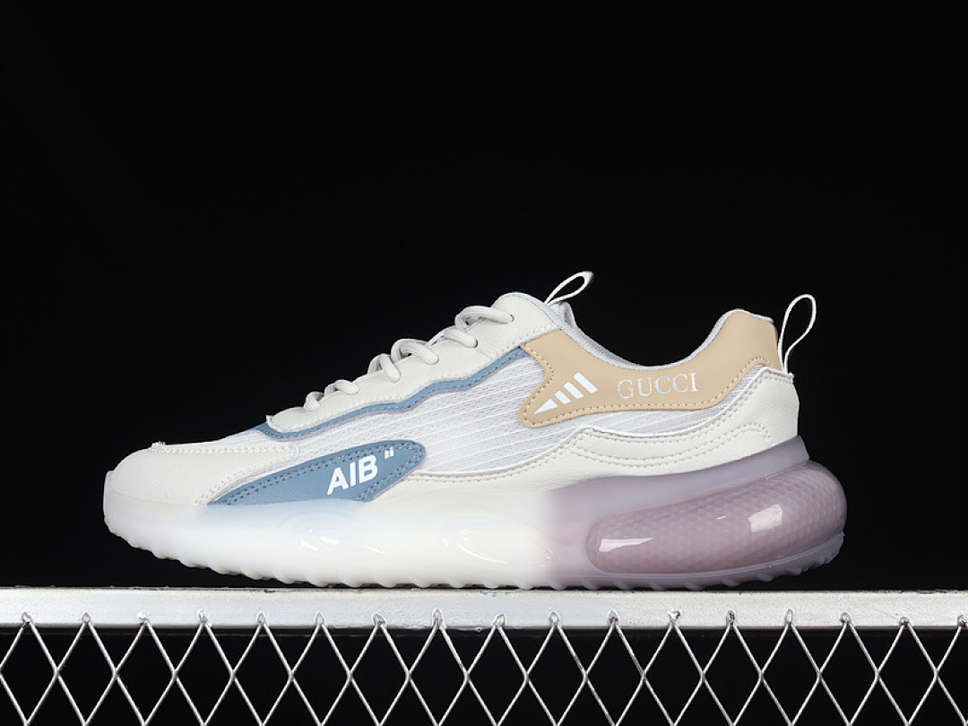 Unbranded [9Y9209666]-[GU*CCI SPORTS TRENDY SNEAKERS WHITE/BLUE/LIGHT KHAKI]-[MAN:39-44], photo 1