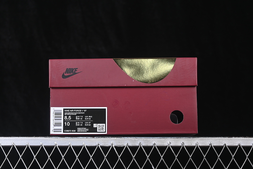 Unbranded [IO9970-638]-[AIR FORCE 1 LOW CASUAL SNEAKERS DARK BEETROOT/BEET]-[MAN:40-48.5] - Image 11