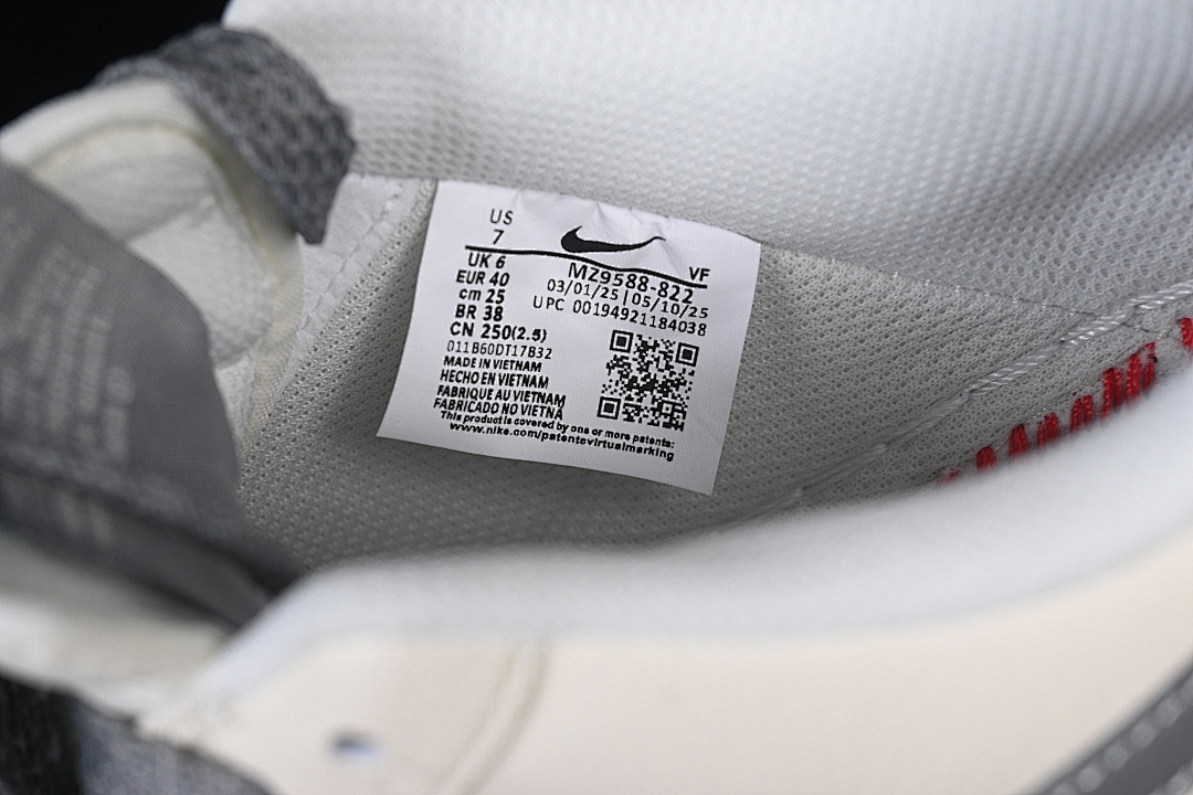 Nike [MZ9588-822]-[AIR FORCE 1 07 LOW WHITE/GREY/RED]-[WOMAN:36-39]-[MAN:40-45] - Image 6