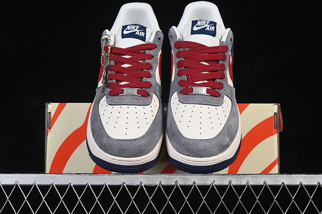 Nike [JP2026-153]-[AIR FORCE 1 07 LOW CASUAL SHOES NAVY BLUE/WHITE/RED]-[WOMAN:36-39]-[MAN:40-45] - Image 12