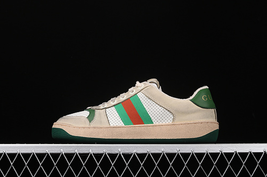 Gucci [GU*CCI ACE EMBROIDERED LOW-TOP SNEAKER BEIGE/WHITE/GREEN]-[UNISEX:35-44] - Image 2