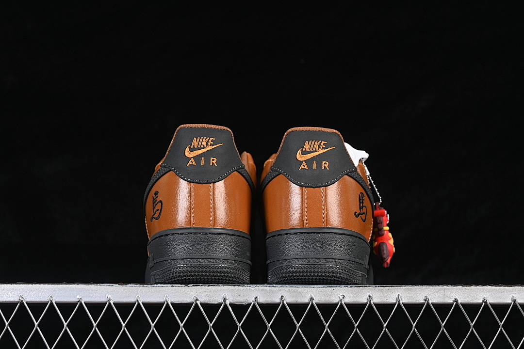 Nike [XY9025-009]-[AIR FORCE 1 07 LOW LOW-TOP CASUAL SNEAKERS BLACK/BROWN]-[WOMAN:36-39]-[MAN:40-45] - Image 14