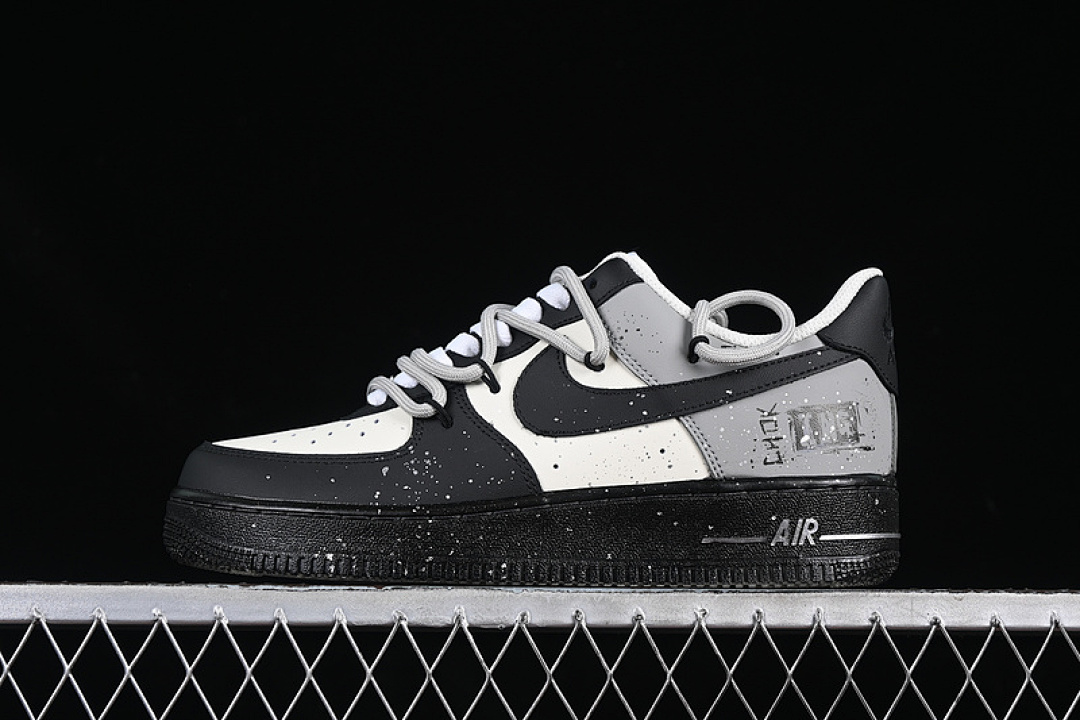 Nike [XV7981-476]-[AIR FORCE 1 07 LOW WHITE/GREY/BLACK]-[WOMAN:36-39]-[MAN:40-45] - Image 2