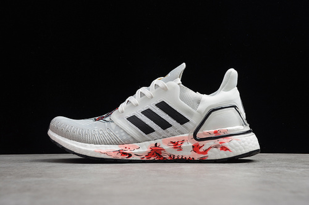 On Running On Running ULTRABOOST 20 SHOES CRYSTAL WHITE/CORE BLACK/SOLAR RED · FW4314, photo 1