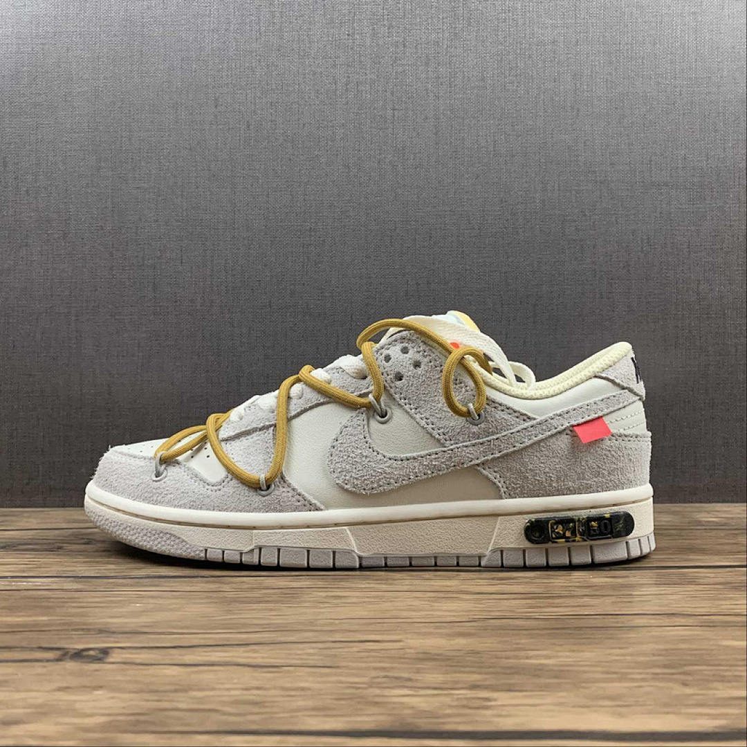Off-White Nike OW X SB DUNK LOW LOT 37 OF 50 SAIL/NEUTRAL GREY/OCHRE · DJ0950-105, photo 1