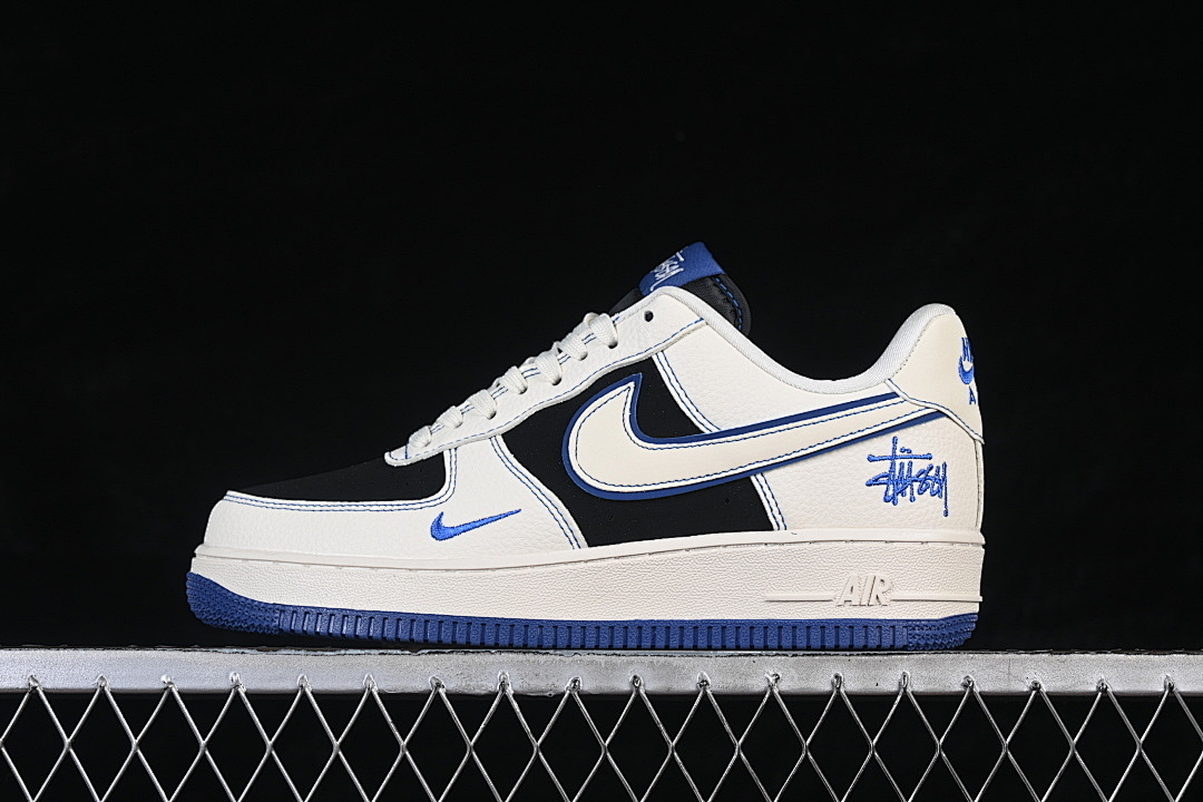 Nike [DN1688-811]-[AIR FORCE 1 07 LOW WHITE/BLACK/NAVY BLUE]-[WOMAN:36-39]-[MAN:40-45] - Image 2
