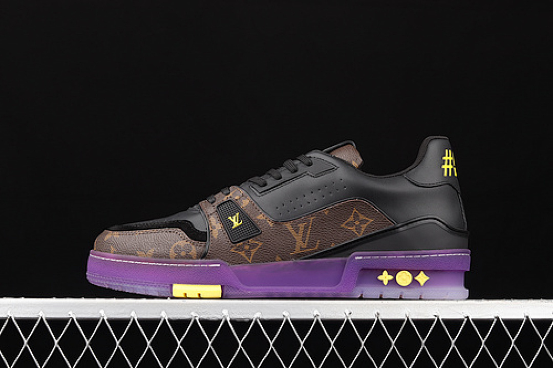 Louis Vuitton [L*V 2021SS TRAINER SHOES BLACK/PURPLE/YELLOW]-[MAN:38-45] - Image 2