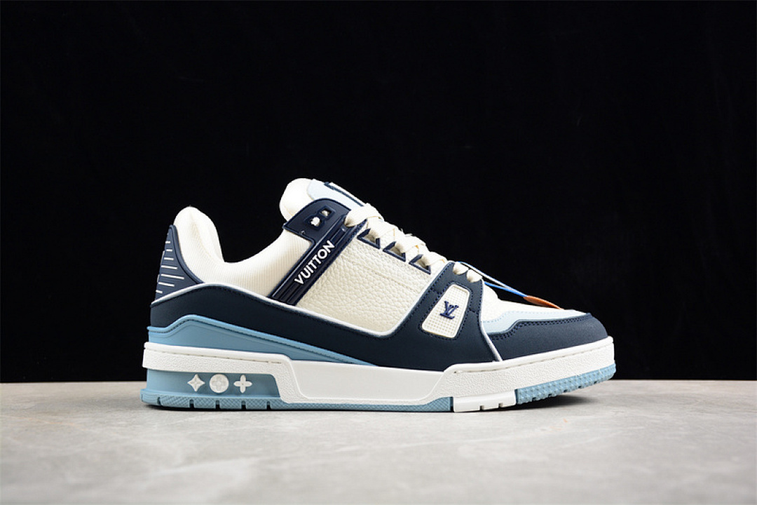 Louis Vuitton [LOUIS VUITTON TRAINER SNEAKER LOW L*V WHITE/BLUE]-[WOMAN:35-39]-[MAN:40-45] - Image 16