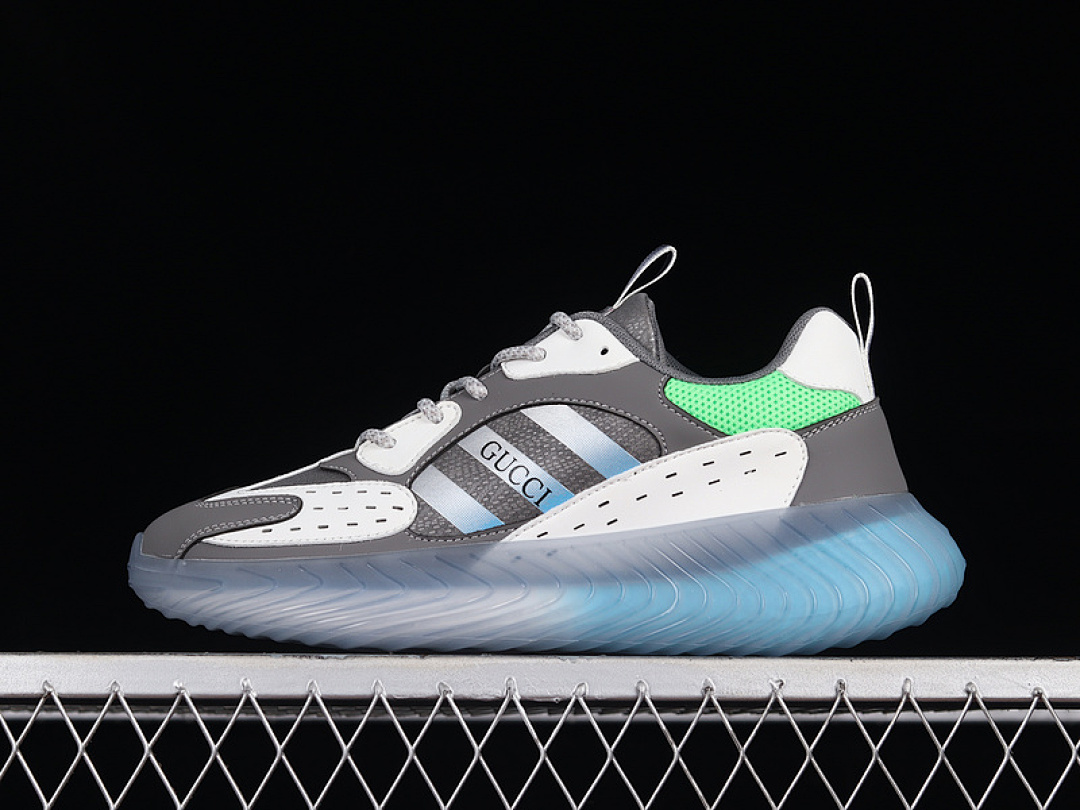 Unbranded [9Y9209666]-[GU*CCI 22SS SPORTS CASUAL SHOES GREY/WHITE/GREEN]-[MAN:39-44], photo 1