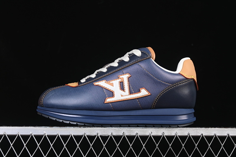 Louis Vuitton Louis Vuitton BUTTERSOFT LOW-TOP CASUAL SHOES NAVY BLUE/BROWN · 1AIKHY, photo 1
