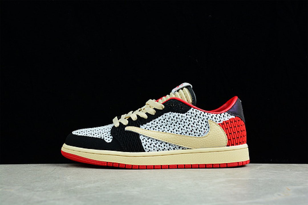 Jordan [DM7866-116]-[AIR JORDAN 1 LOW FLYKNIT RED/BLACK/BEIGE]-[MAN:40-45], photo 1