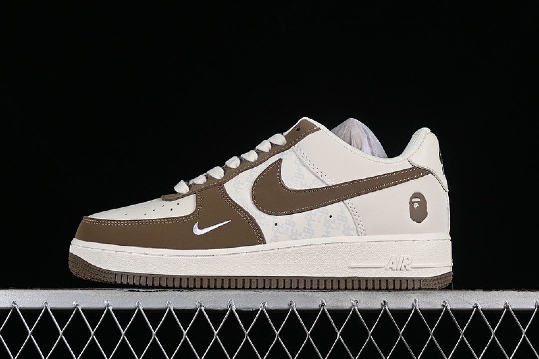 Nike [BA8806-225]-[AIR FORCE 1 07 LOW BAPE WHITE/GREY/BROWN]-[WOMAN:36-39]-[MAN:40-45], photo 1