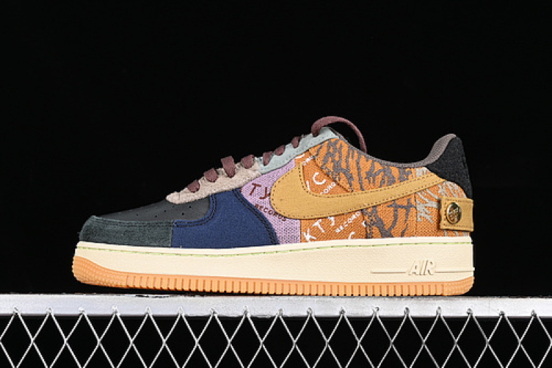 Nike Nike TRAVIS SCOTT AIR FORCE 1 LOW GREY/YELLOW/BLACK/BLUE/PURPLE · CN2405-900, photo 1