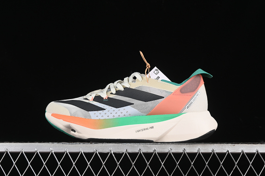 Adidas [HQ3688]-[ADIZERO ADIOS PRO 3 WHITE TINT/CORE BLACK/CORAL FUSION]-[WOMAN:36-39]-[MAN:40-45] - Image 2