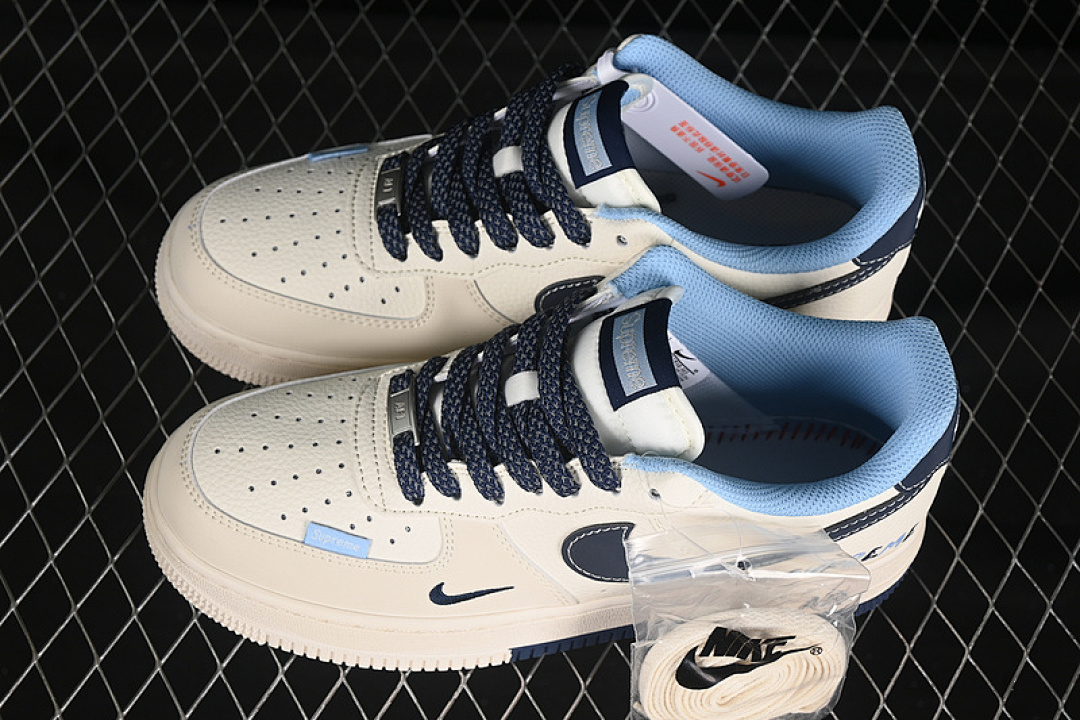 Nike [XS1958-565]-[AIR FORCE 1 07 LOW SUPREME WHITE/BLUE]-[WOMAN:36-39]-[MAN:40-45] - Image 10