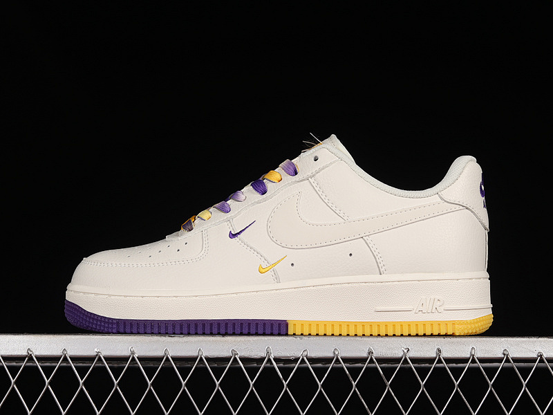 Nike Nike AIR FORCE 1 LOW 07 SU19 WHITE/PURPLE/YELLOW · CT1989-106, photo 1