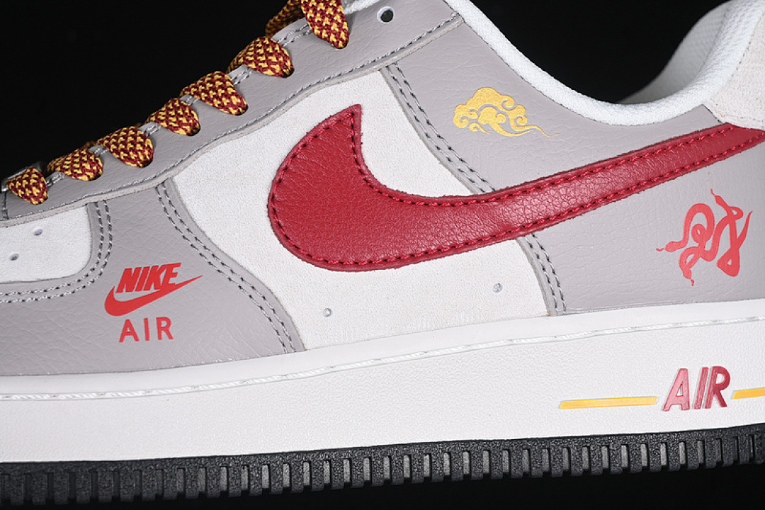Nike [DM6688-029]-[AIR FORCE 1 07 LOW WHITE/GREY/RED/BROWN]-[WOMAN:36-39]-[MAN:40-45] - Image 9