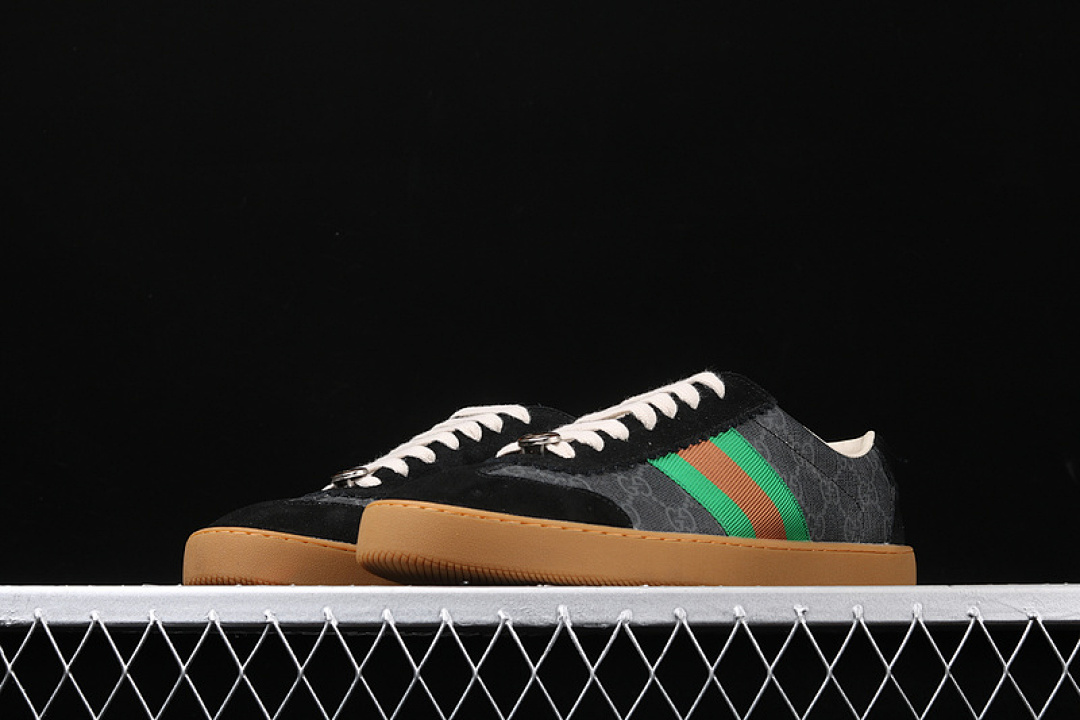 Gucci [GU*CCI ACE EMBROIDERED LOW-TOP SNEAKER BLACK/GREY]-[UNISEX:38-44] - Image 15