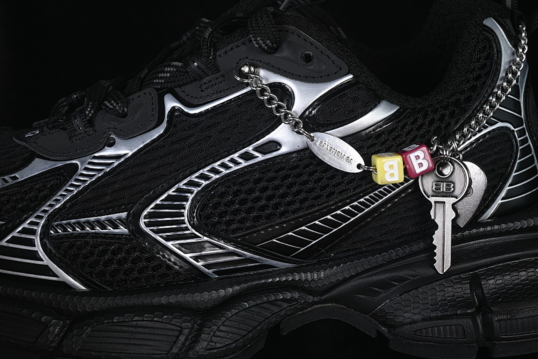 Balenciaga [W3XCN1000]-[CHARMS MEN TRENDY RUNNING SHOES BLACK/SILVER]-[WOMAN:35-39]-[MAN:40-46] - Image 8