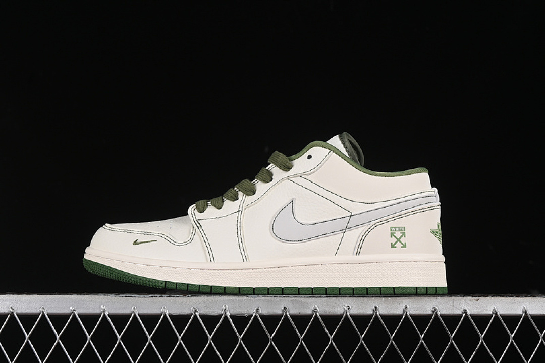Jordan AIR Jordan 1 LOW OFF-WHITE OFF WHITE/GREEN · CF3688-021, photo 1