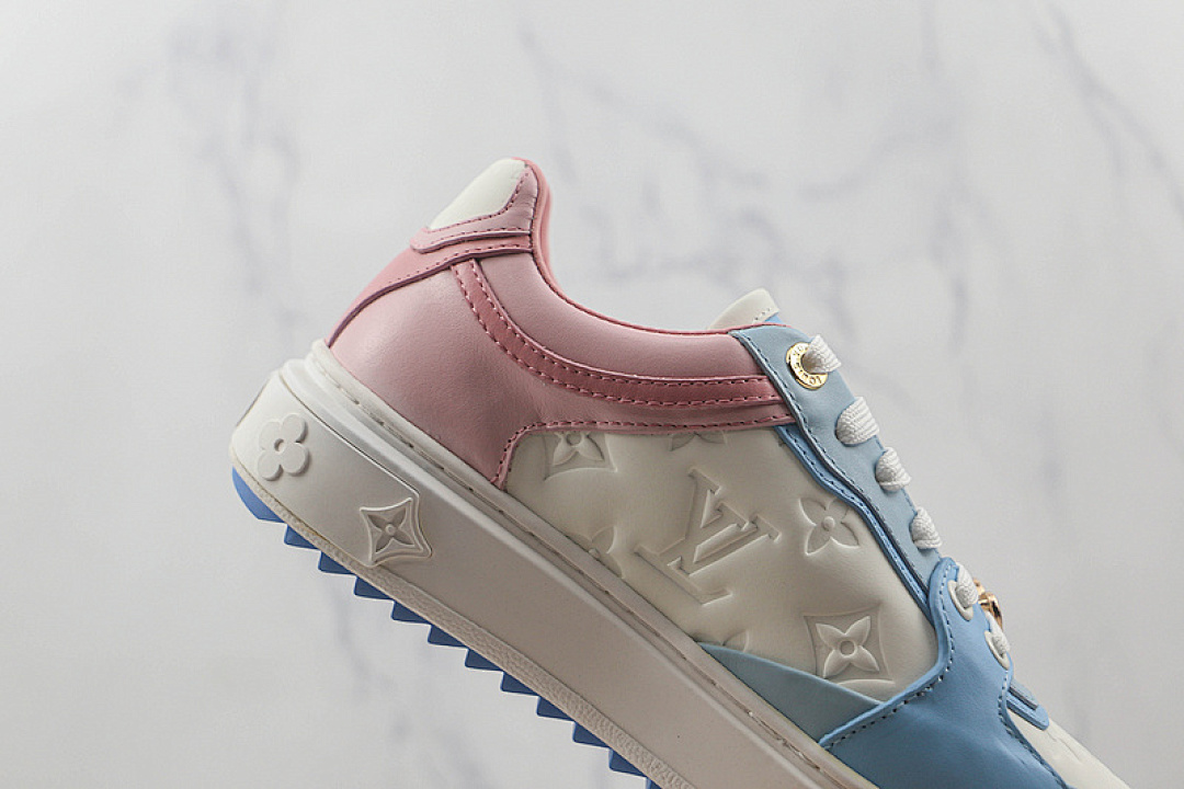 Louis Vuitton [L*V TRAINER SNEAKERS WHITE/BLUE/PINK]-[WOMAN:35-40] - Image 5