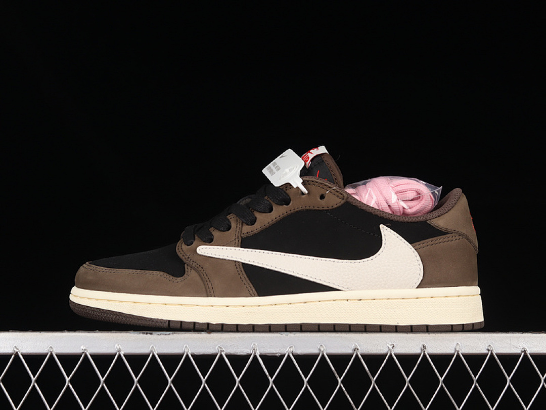 Jordan Jordan [CQ4277-001]-[LW TRAVIS SCOTT X AIR 1 LOW MOCHA BLACK/DARK MOCHA-UNIVERSITY RED-SAIL], photo 1