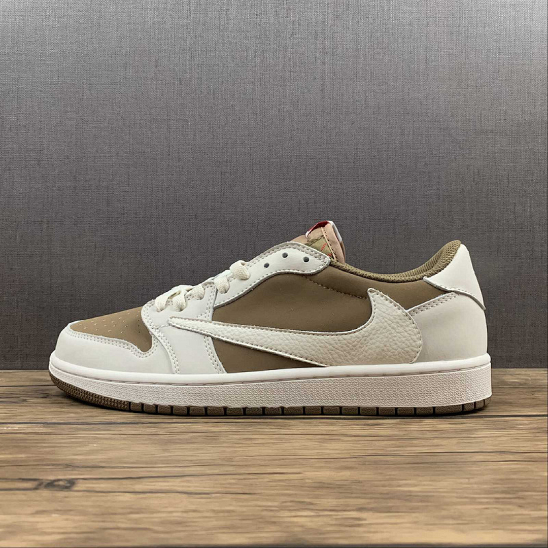Jordan [DM7866-146]-[TRAVIS SCOTT X FRAGMENT AIR JORDAN 1 LOW OFF WHITE/BROWN/OFF (WHITE]), photo 1