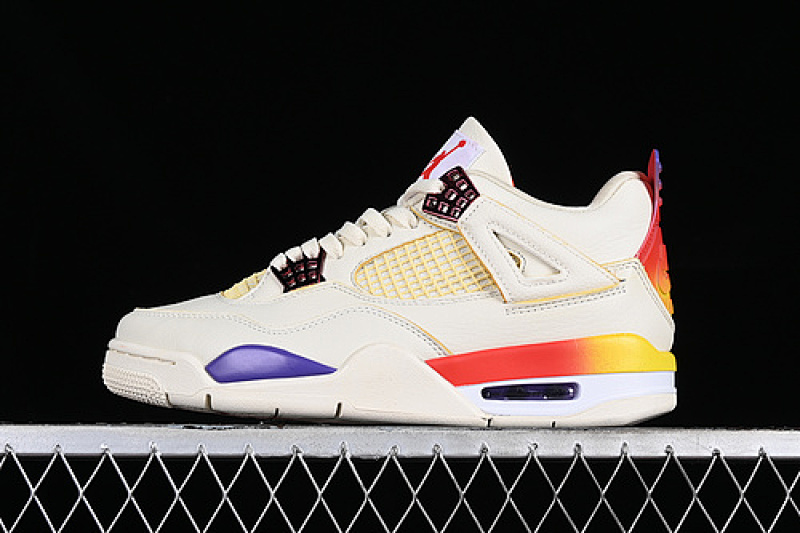Jordan J.BALVIN AIR Jordan 4 RETRO WHITE/GREY/PURPLE/ORANGE/YELLOW · DH6927-901, photo 1