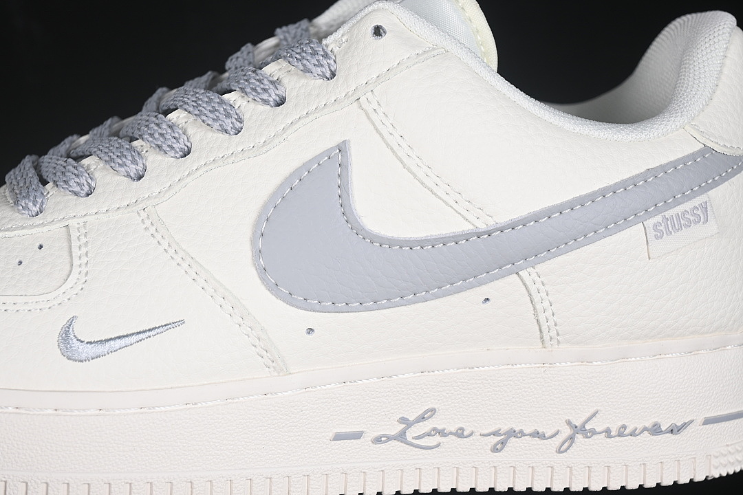 Nike [DN9688-143]-[AIR FORCE 1 07 LOW CASUAL SNEAKERS LIGHT GRAY/WHITE]-[WOMAN:36-39]-[MAN:40-45] - Image 7