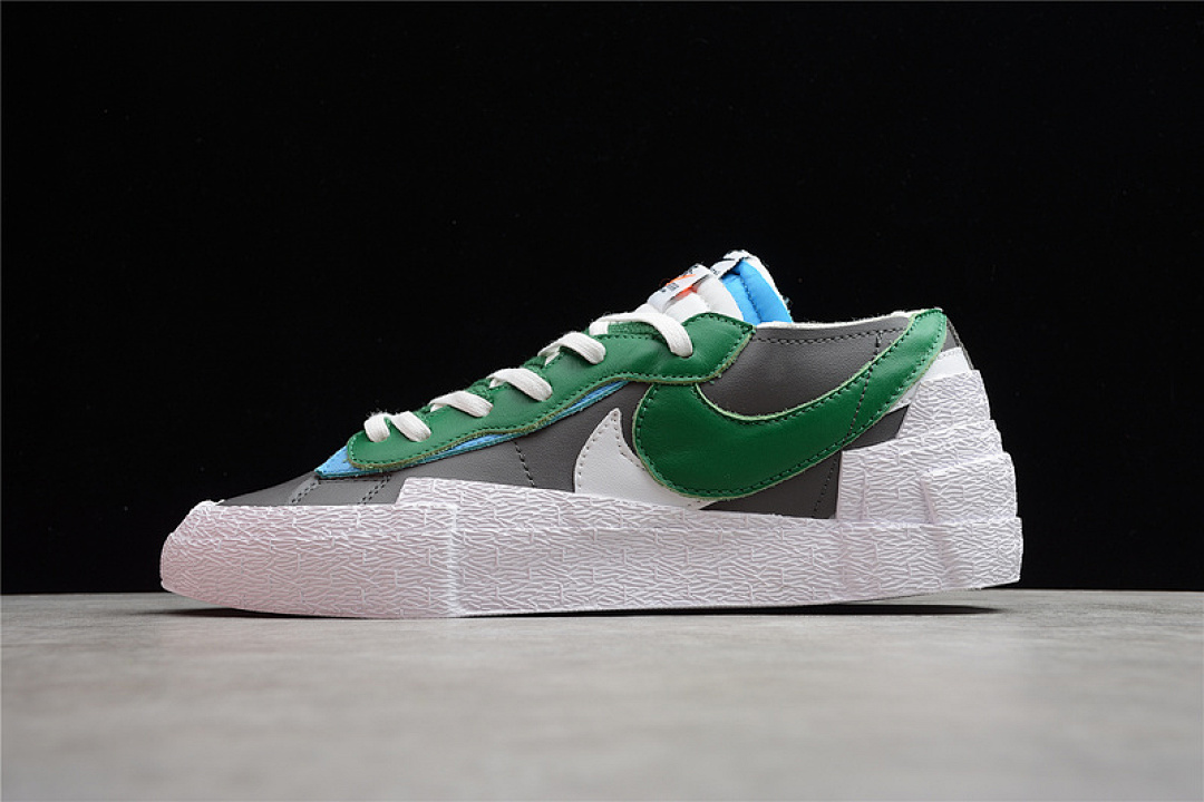 Sacai Nike SACAI X BLAZER LOW MEDIUM GREY/CLASSIC GREEN/WHITE · DD1877-001, photo 1