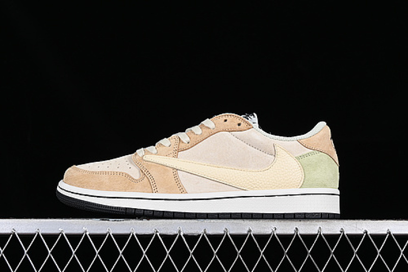 Jordan TRAVIS SCOTT AIR Jordan 1 LOW OG WHITE/GREY/BROWN/GREEN · DM7866-688, photo 1