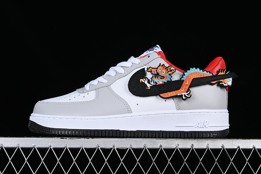Nike Nike AIR FORCE 1 07 LOW BLACK/WHITE/GREY/ORANGE/RED · FN7439-132, photo 1