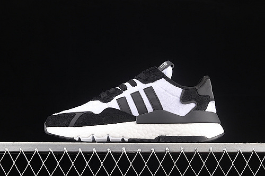 NITE JOGGER 2019 BOOST SHOES BLACK/WHITE/BLACK · FX5588, photo 1