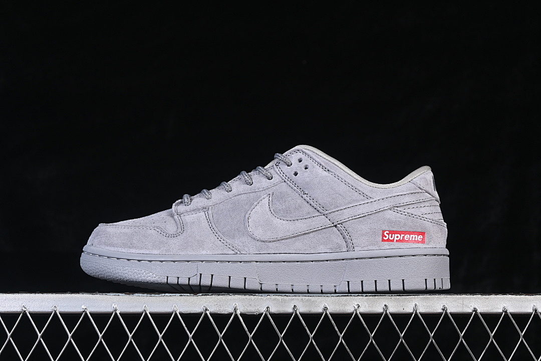 Nike DUNK LOW SUPERME CASUAL SNEAKERS DARK GRAY/GREY · DD1988-003, photo 1