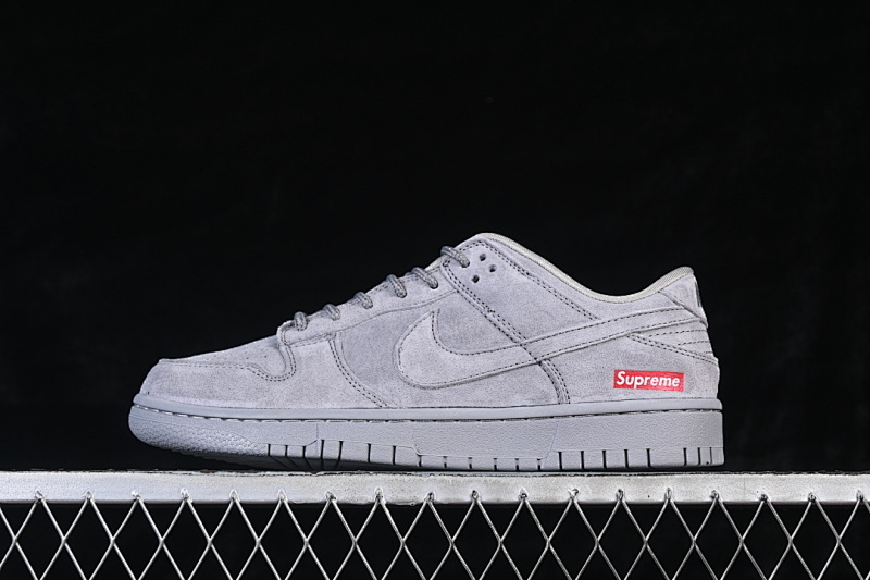 Nike DUNK LOW SUPERME CASUAL SNEAKERS DARK GRAY/GREY · DD1988-003, photo 1
