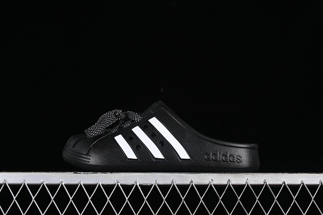 Adidas [JH9848]-[ADILETTE CLOGS WHITE/BLACK]-[WOMAN:36-39]-[MAN:40-44] - Image 2