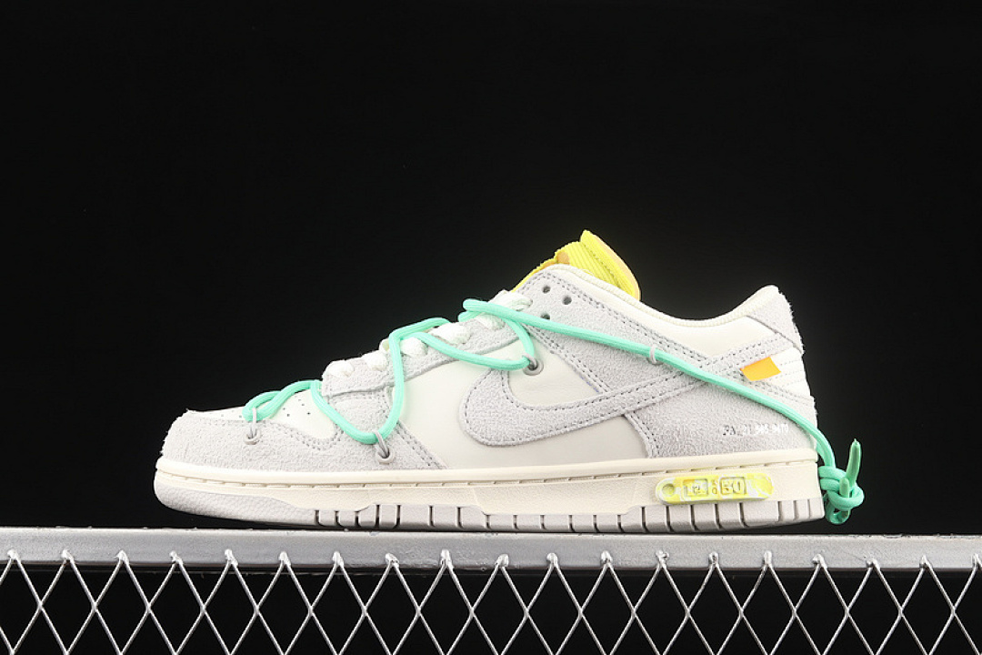 Unbranded [DJ0950-106]-[OW X SB DUNK LOW LOT 14 OF 50 SAIL/NEUTRAL GREY/MINT GREEN]-[UNISEX:36-47.5], photo 1