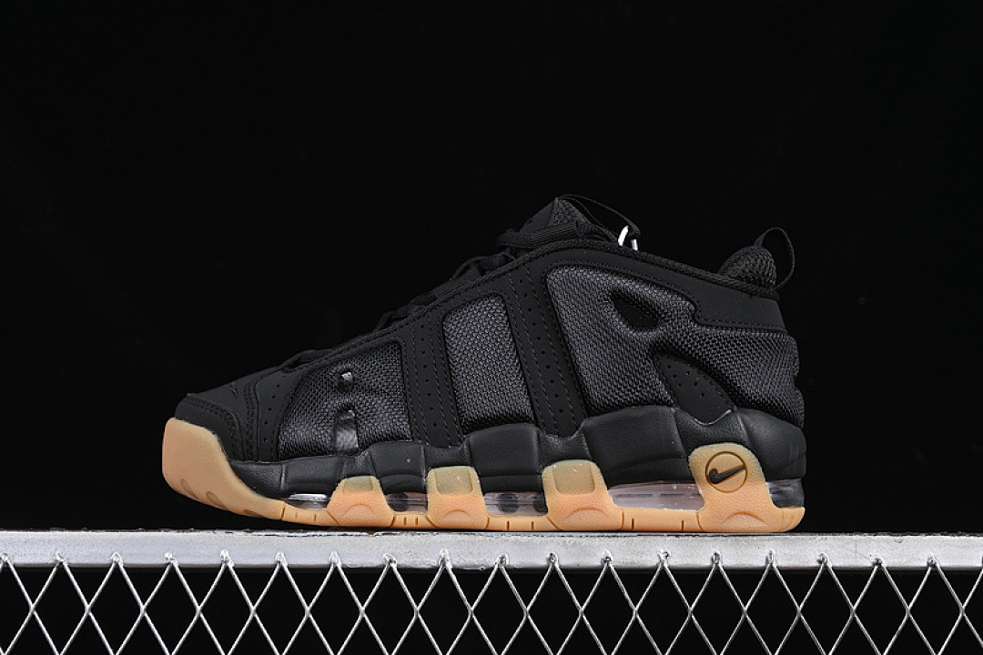 Nike Nike AIR MORE UPTEMPO LOW BLACK/GUM MEDIUM BROWN/BLACK · FZ3055-003, photo 1