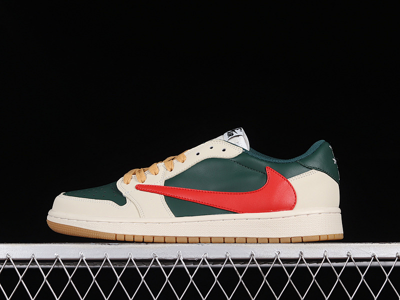 Jordan TRAVIS SCOTT X AIR Jordan 1 LOW OG DARK GREEN/WHITE/RED · DM7866-801, photo 1