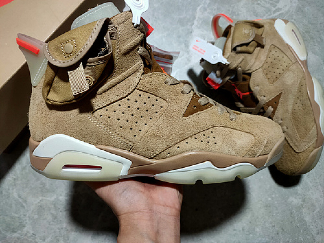Jordan [DH0690-200]-[TRAVIS SCOTT X AIR JORDAN 6 RETRO BRITISH KHAKI/SAIL/BRIGHT CRIMSON], photo 1