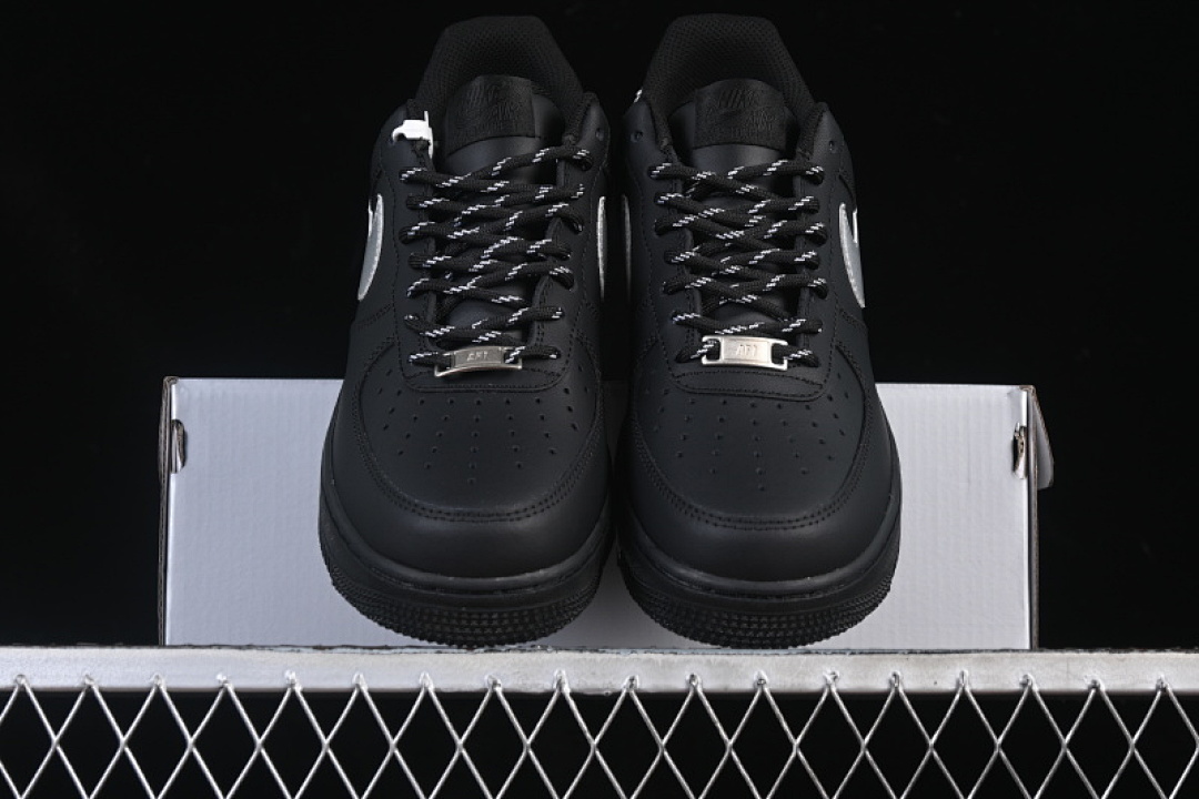 Nike [ZH0316-125]-[AIR FORCE 1 07 LOW SILVER/BLACK]-[WOMAN:36-39]-[MAN:40-45] - Image 12